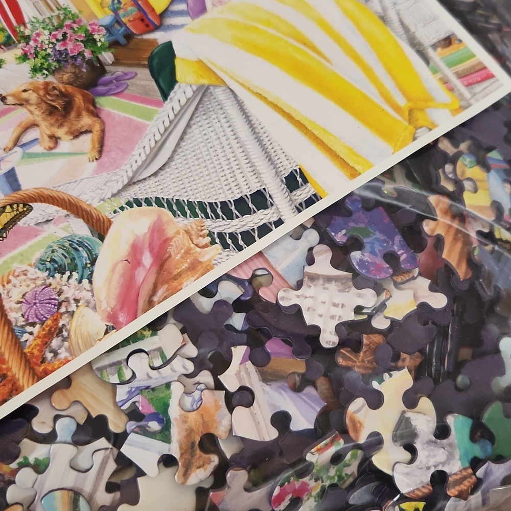 2/$20 WHITE MOUNTAIN PUZZLES 1000 pc I LOVE COLORADO & WISCONSIN Collage Girard - Picture 8 of 10